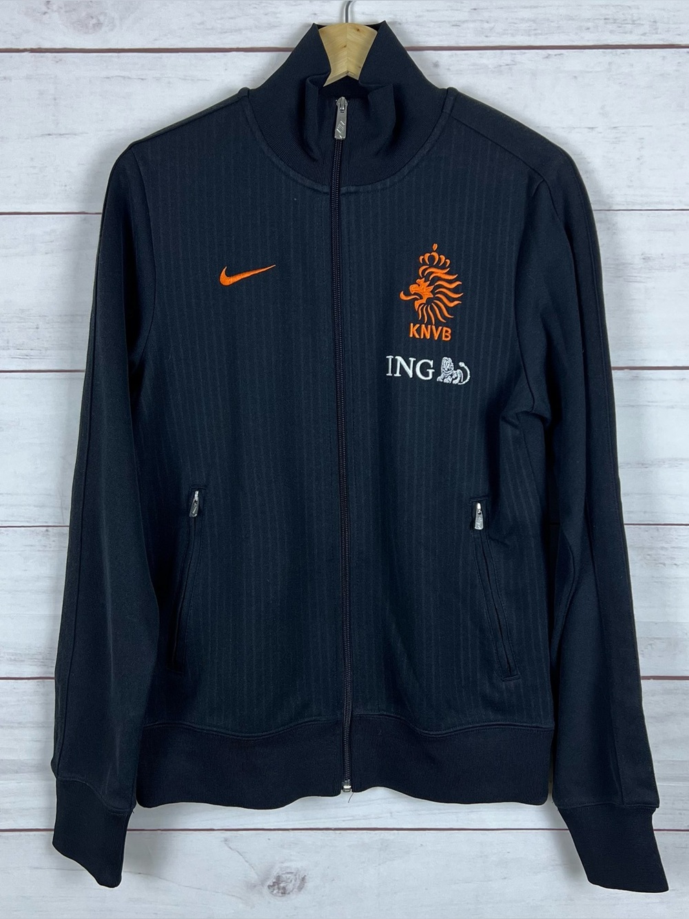 Nike Netherlands Holland Football Black Jacket Soccer Track Top Mens Rare Size S